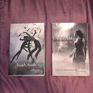 Hush, Hush & Crescendo by Becca Fitzpatrick - Black/Grey Covers